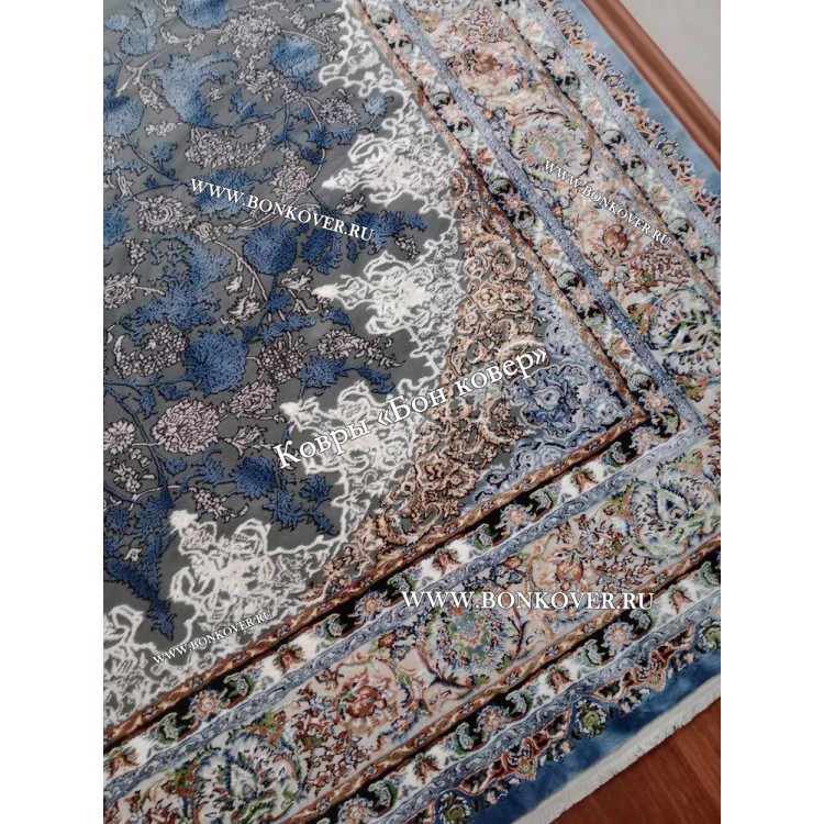 Турецкий Ковер Для Медальон Дизайн 30573 Синий