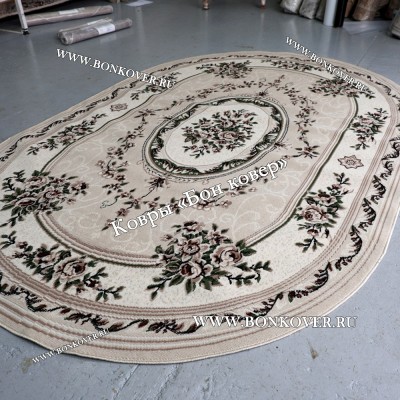 Ковер Лайт Карпет Дизайн 23893 Бежевый Овал